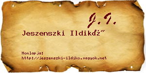 Jeszenszki Ildikó névjegykártya