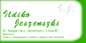 ildiko jeszenszki business card